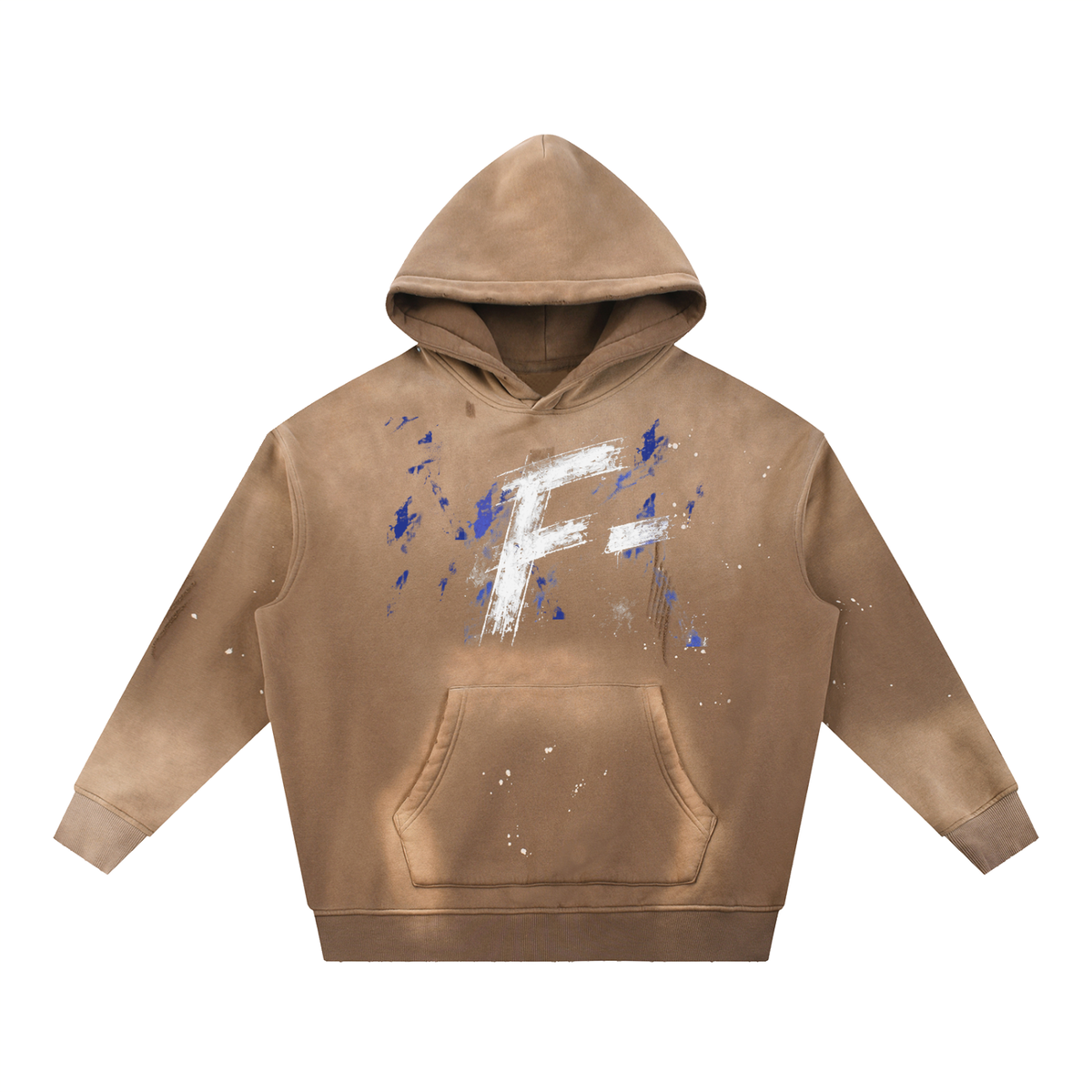 F-  (LIMITED EDITION) - Vintage Washed Frayed Fleece Hoodie